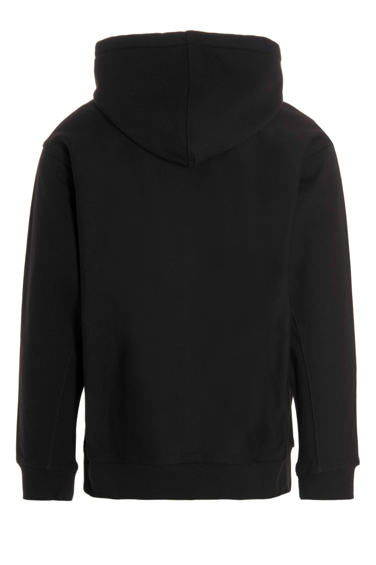 american script cotton blend hoodie