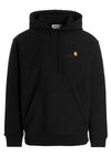 american script cotton blend hoodie