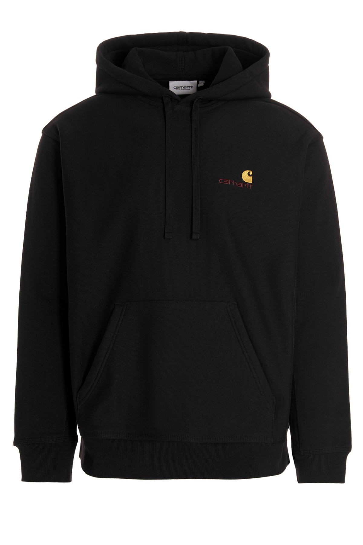 american script cotton blend hoodie