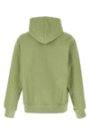 american script cotton blend hoodie