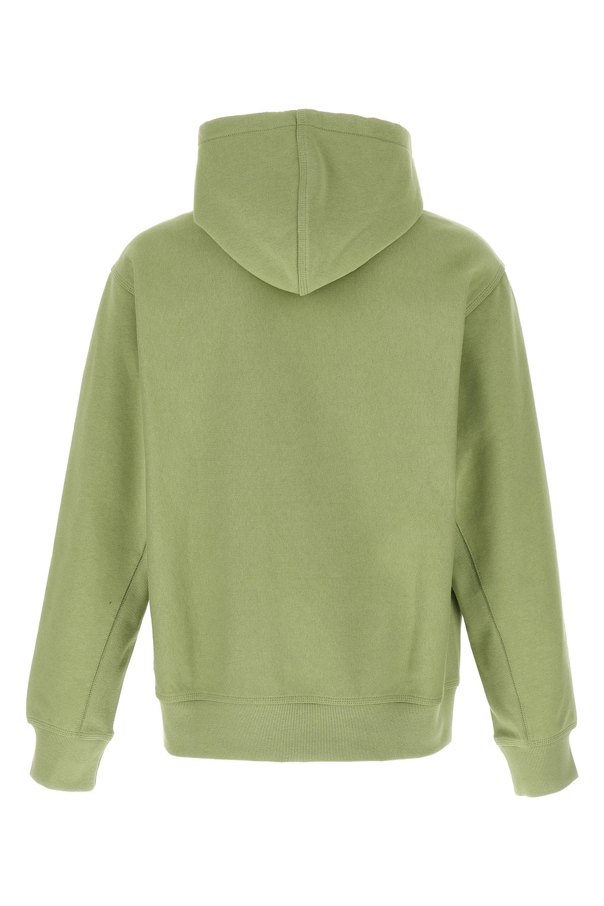 american script cotton blend hoodie