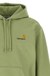 american script cotton blend hoodie
