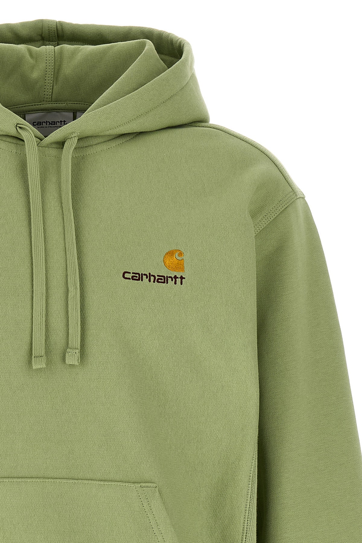 american script cotton blend hoodie