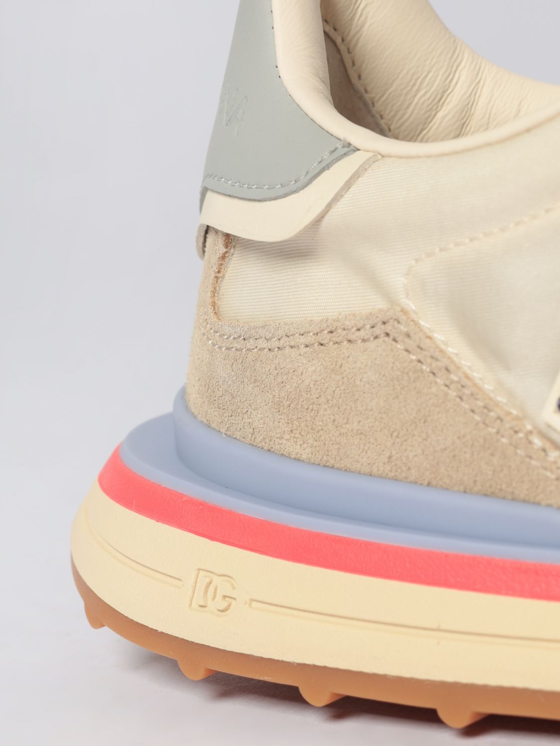 dg athletic sneakers in suede and nylon with rhinestones