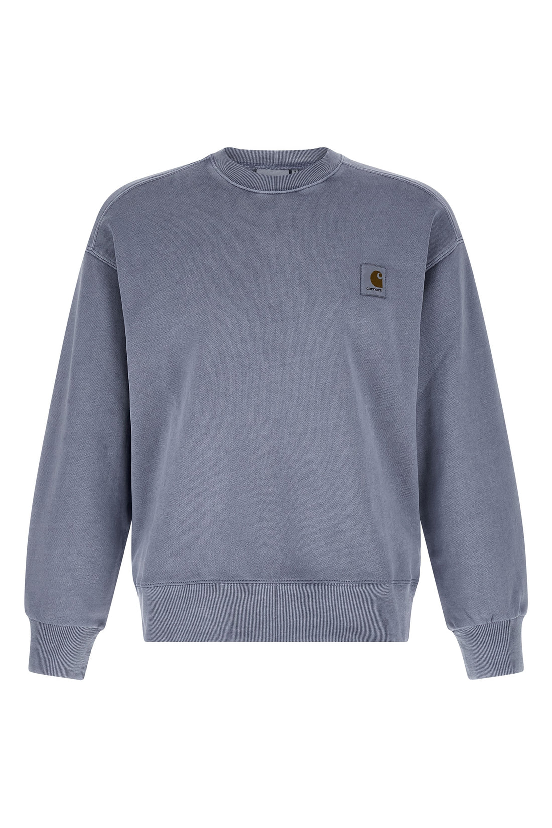 CARHARTT WIP L nelson sweatshirt in heavy unbrushed cotton jersey dyed a délavé effect garmen