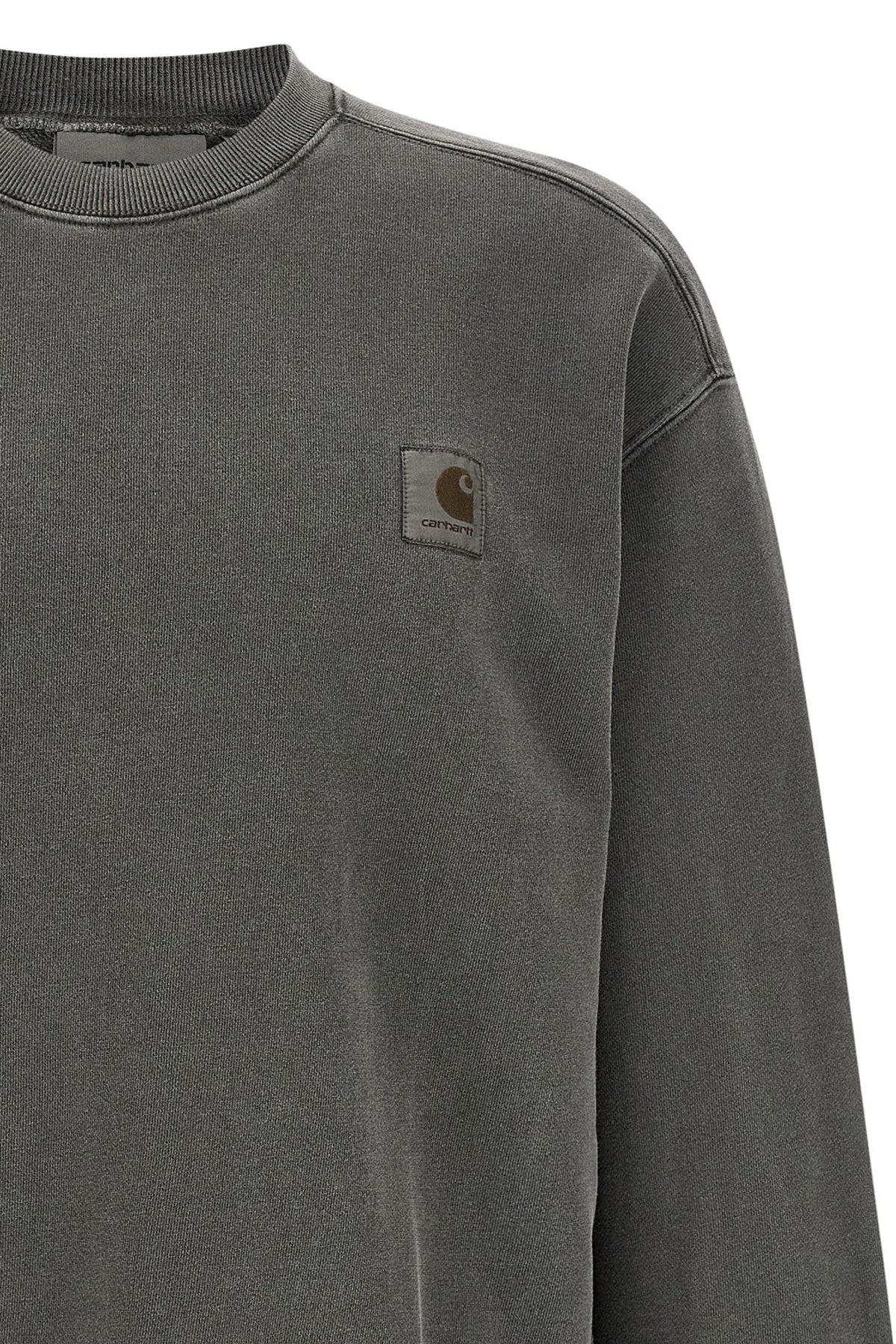 nelson sweatshirt in heavy unbrushed cotton jersey dyed a délavé effect garmen