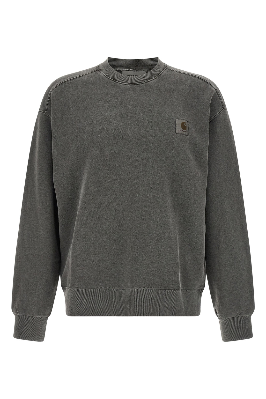 CARHARTT WIP M nelson sweatshirt in heavy unbrushed cotton jersey dyed a délavé effect garmen