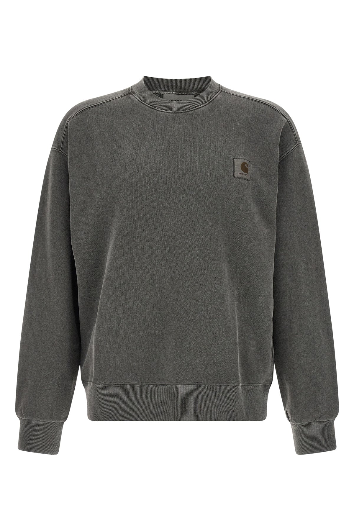 nelson sweatshirt in heavy unbrushed cotton jersey dyed a délavé effect garmen
