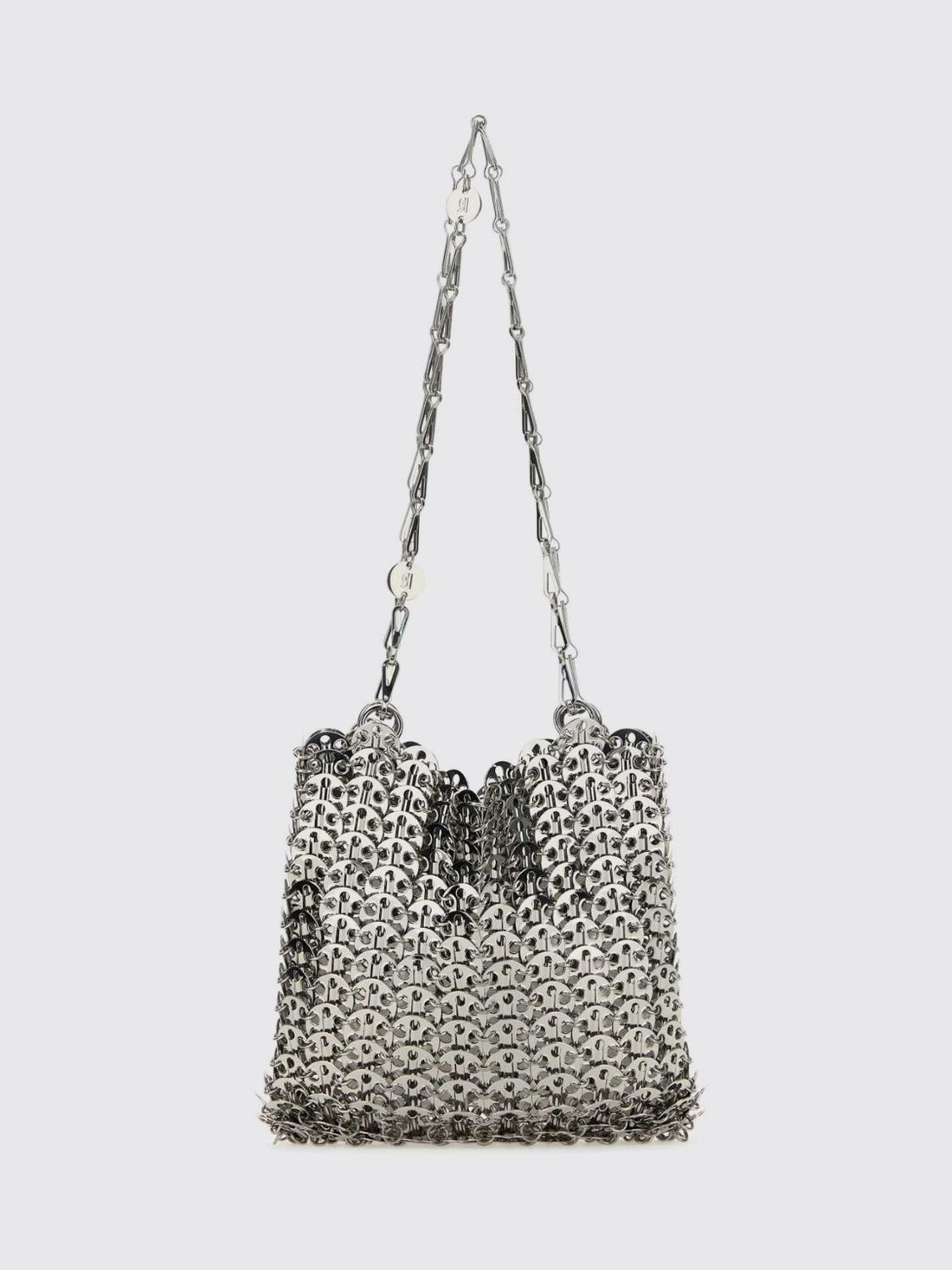 RABANNE OS 1969 knitted brass bag