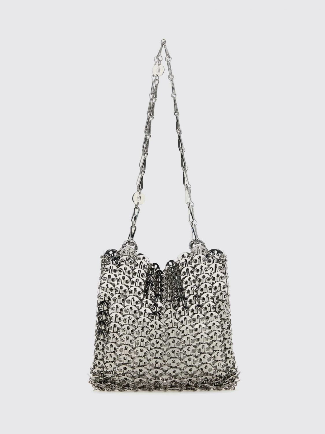 1969 knitted brass bag