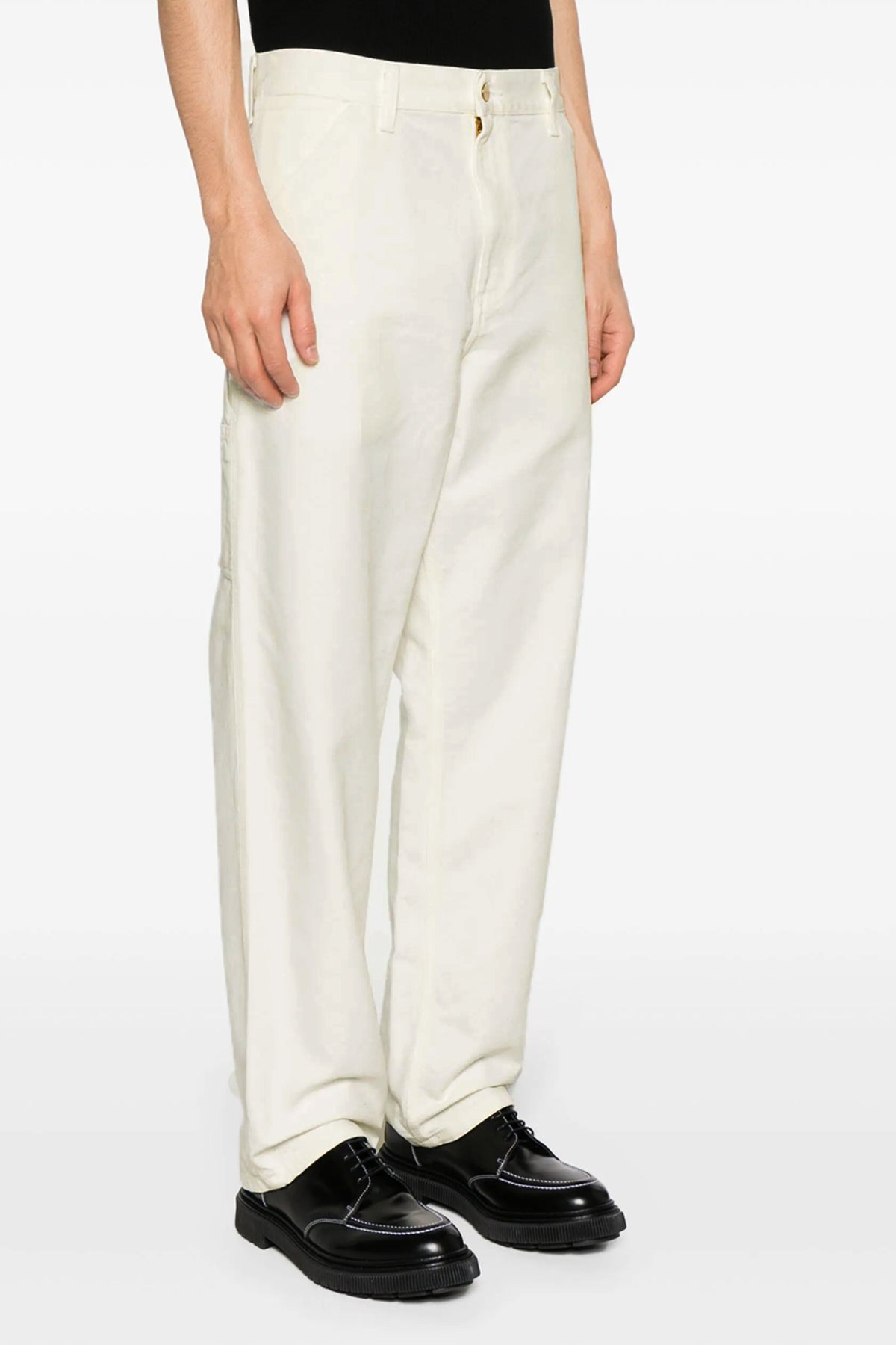 single knee cotton canvas trousers