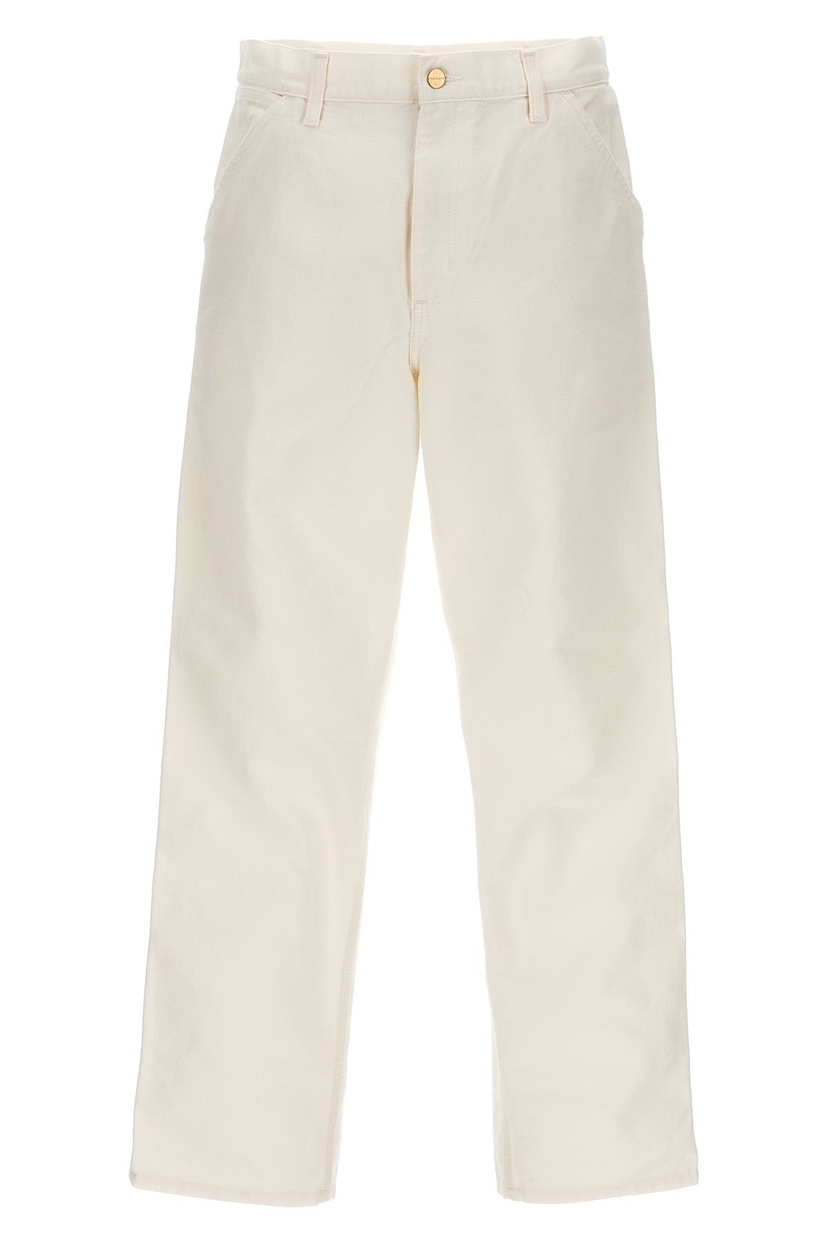 single knee cotton canvas trousers