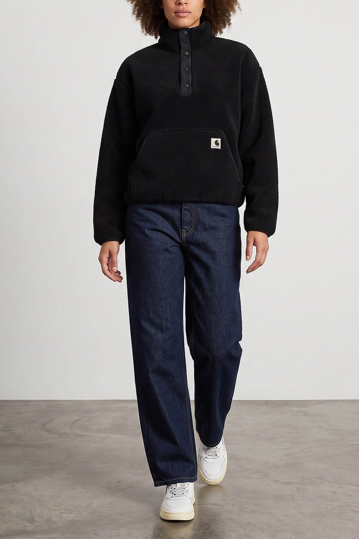 elliot sweatshirt in heavy teddy-effect polyester fleece