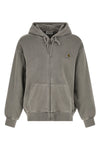 nelson hoodie in heavy unbrushed cotton jersey dyed a délavé effect garment