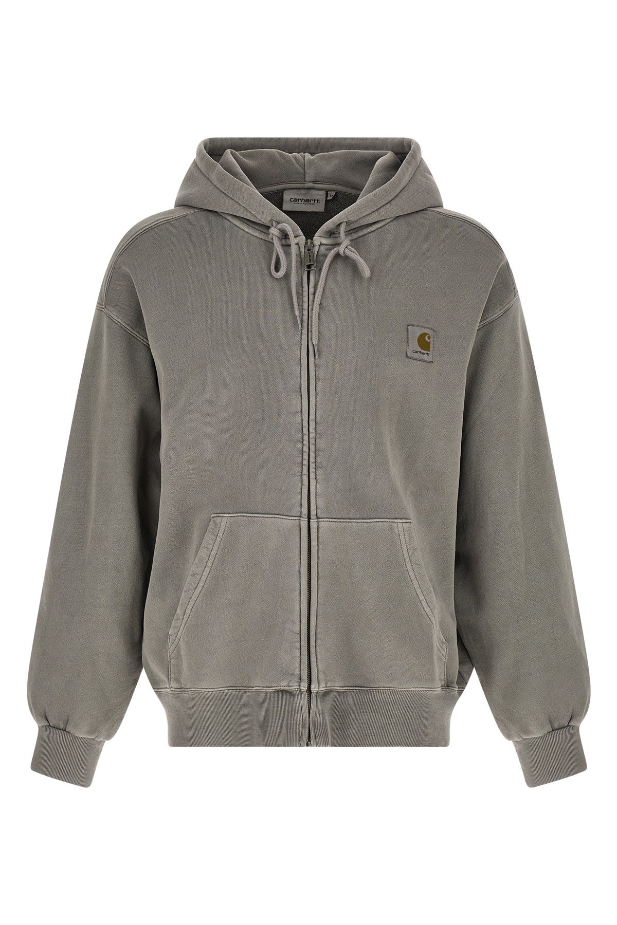 nelson hoodie in heavy unbrushed cotton jersey dyed a délavé effect garment