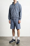 nelson hoodie in heavy unbrushed cotton jersey dyed a délavé effect garment