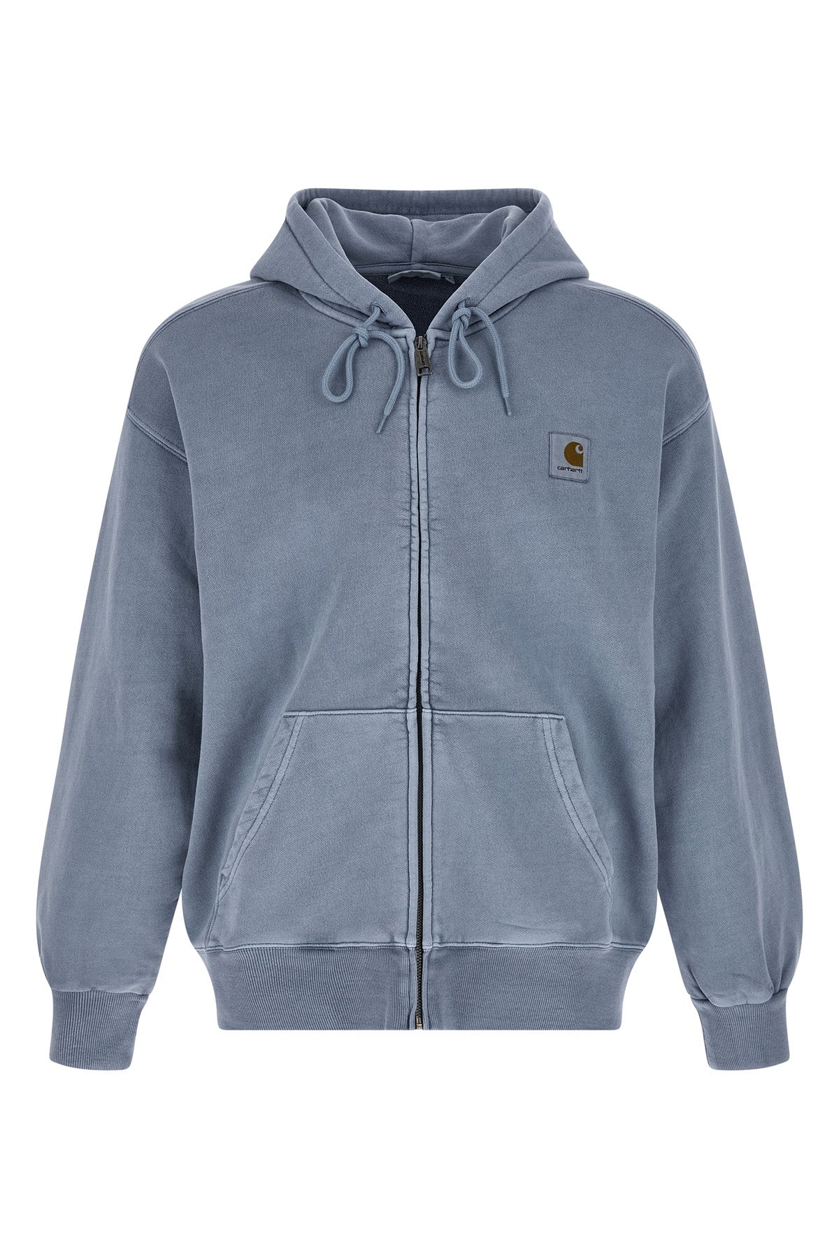 nelson hoodie in heavy unbrushed cotton jersey dyed a délavé effect garment