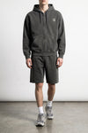 nelson hoodie in heavy unbrushed cotton jersey dyed a délavé effect garment