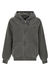 nelson hoodie in heavy unbrushed cotton jersey dyed a délavé effect garment
