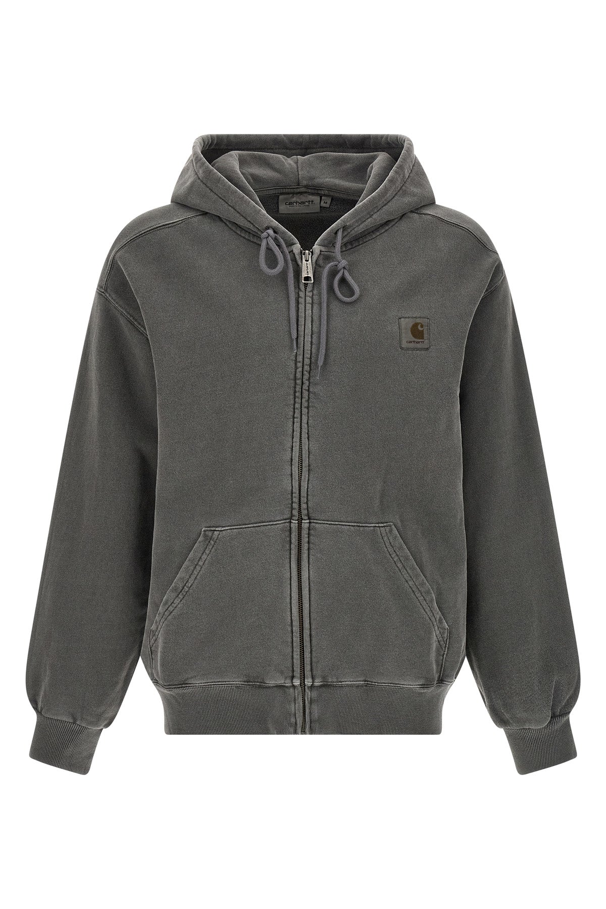 nelson hoodie in heavy unbrushed cotton jersey dyed a délavé effect garment