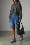 alta bermuda shorts in heavy cotton denim washed
