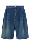 alta bermuda shorts in heavy cotton denim washed
