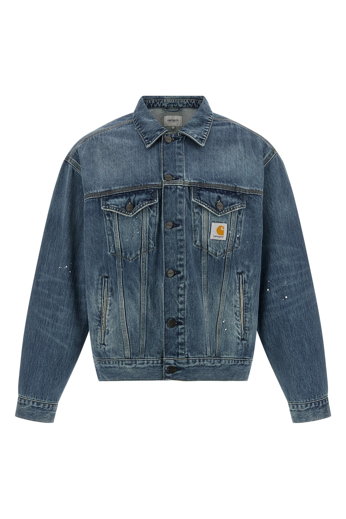 CARHARTT WIP L helston used effect cotton denim jacket