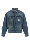 helston used effect cotton denim jacket