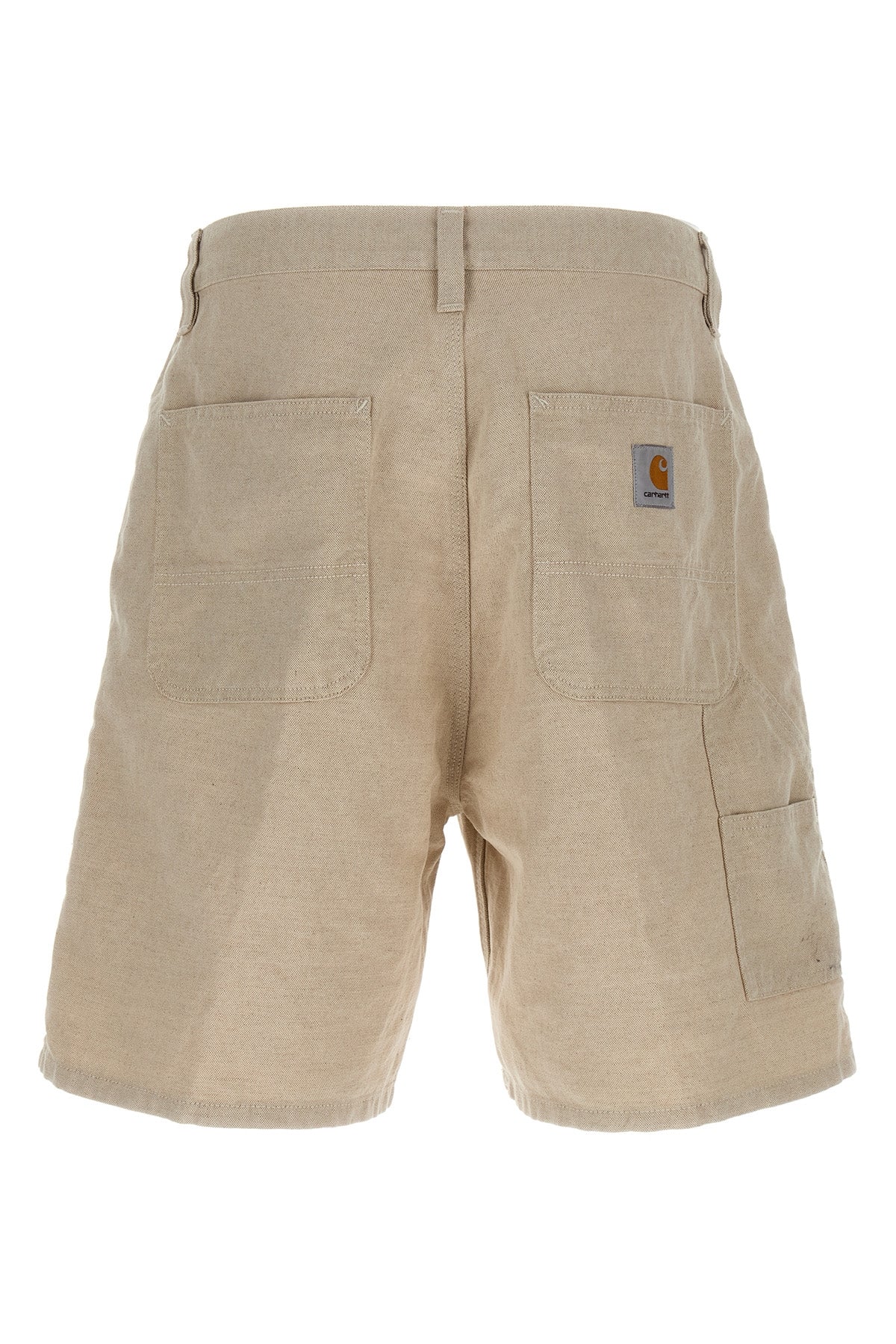 sullivan cotton and linen blend walter single knee bermuda shorts