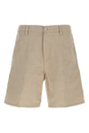 sullivan cotton and linen blend walter single knee bermuda shorts