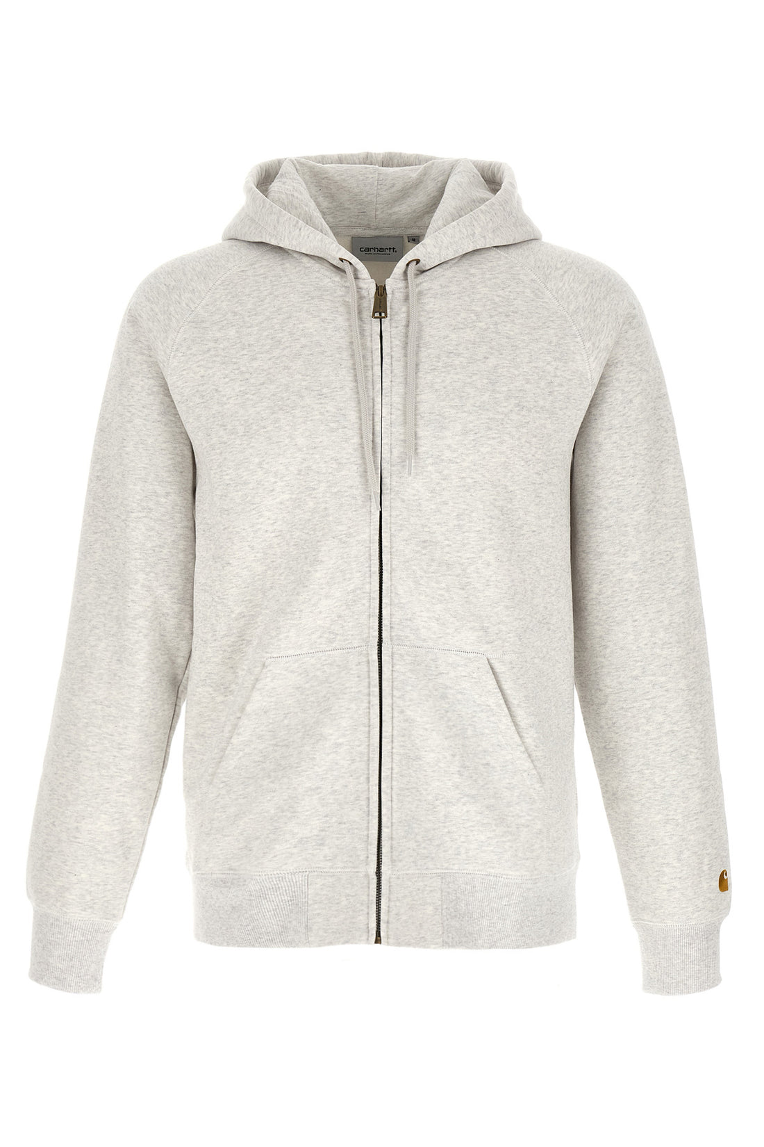 CARHARTT WIP L chase hoodie in heavy mélange brushed polycotton jersey