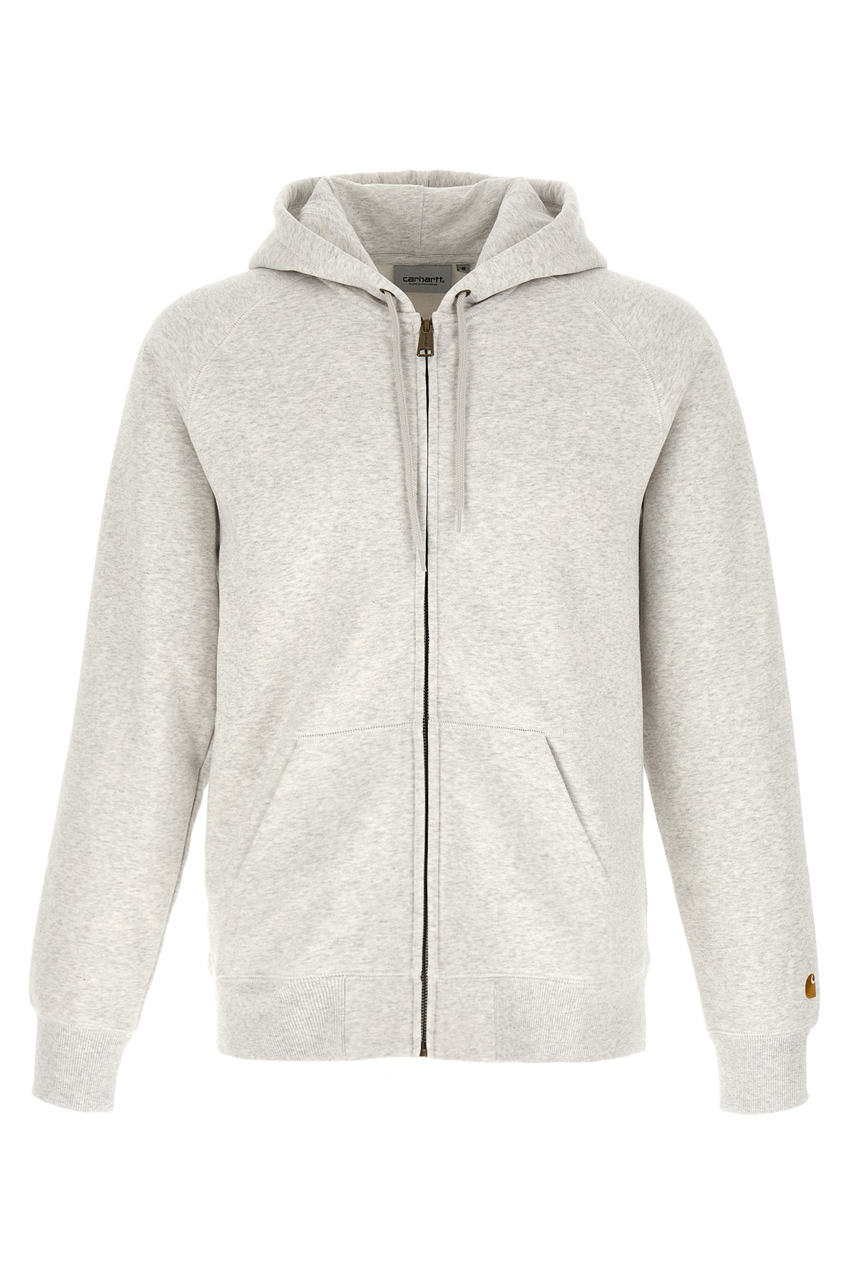 chase hoodie in heavy mélange brushed polycotton jersey