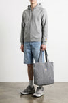 chase hoodie in heavy melange brushed polycotton jersey