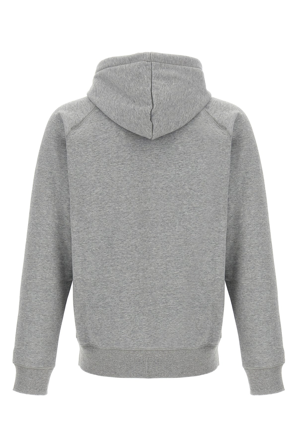 chase hoodie in heavy melange brushed polycotton jersey