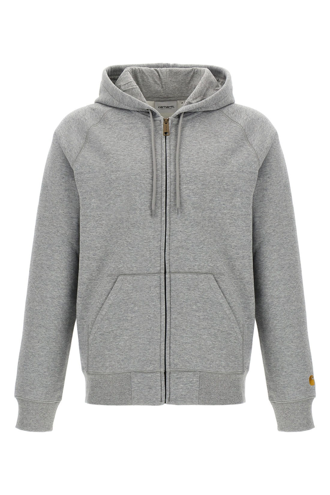CARHARTT WIP L chase hoodie in heavy melange brushed polycotton jersey