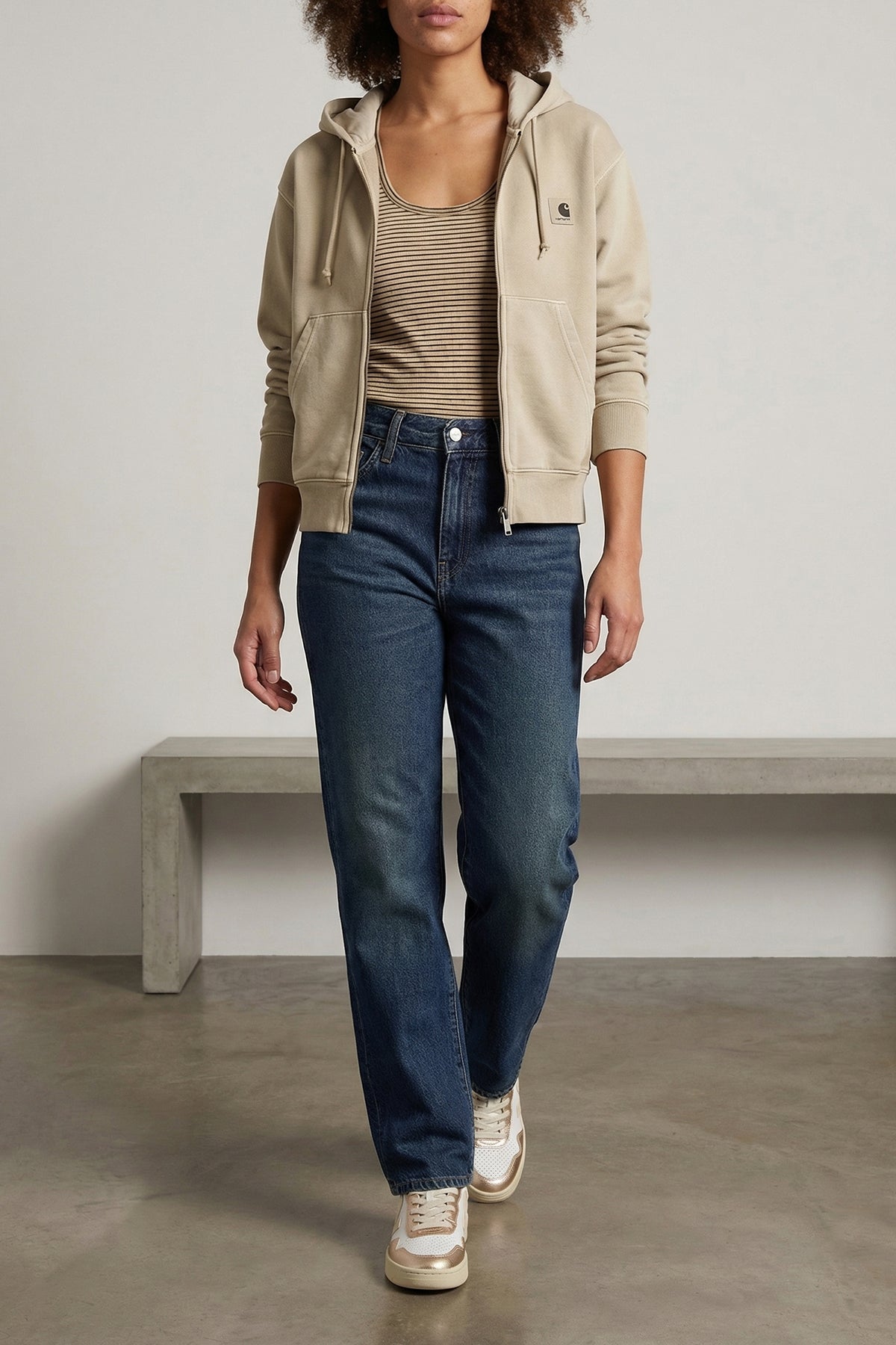nelson hoodie in heavy unbrushed cotton jersey