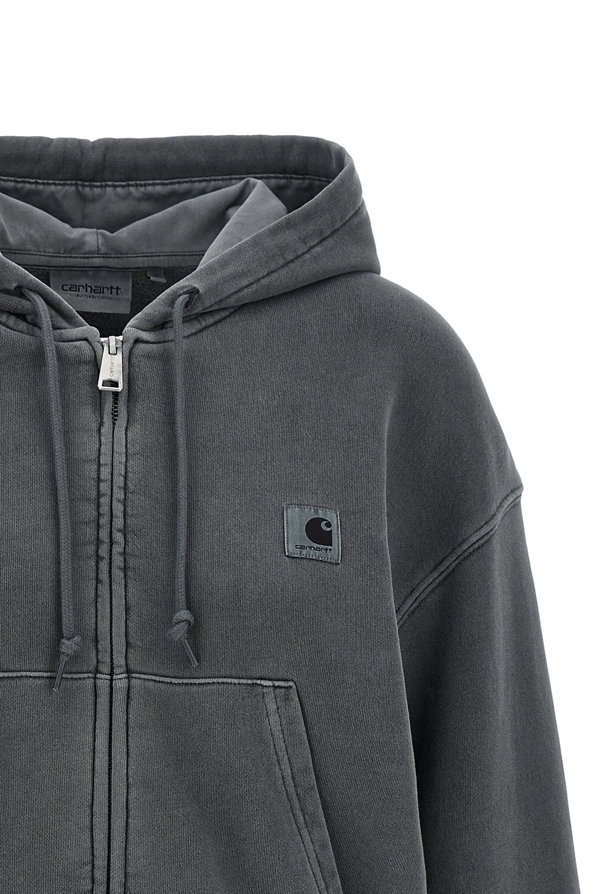 the carhartt wip nelson sweatshirt interprets everyday wear through a structur