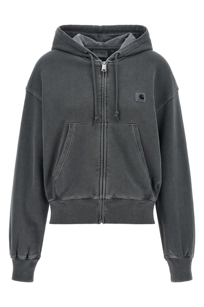 the carhartt wip nelson sweatshirt interprets everyday wear through a structur