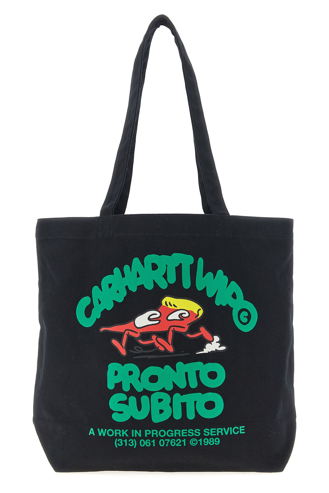 CARHARTT WIP OS canvas graphic tote shopping bag in sturdy dearborn canvas