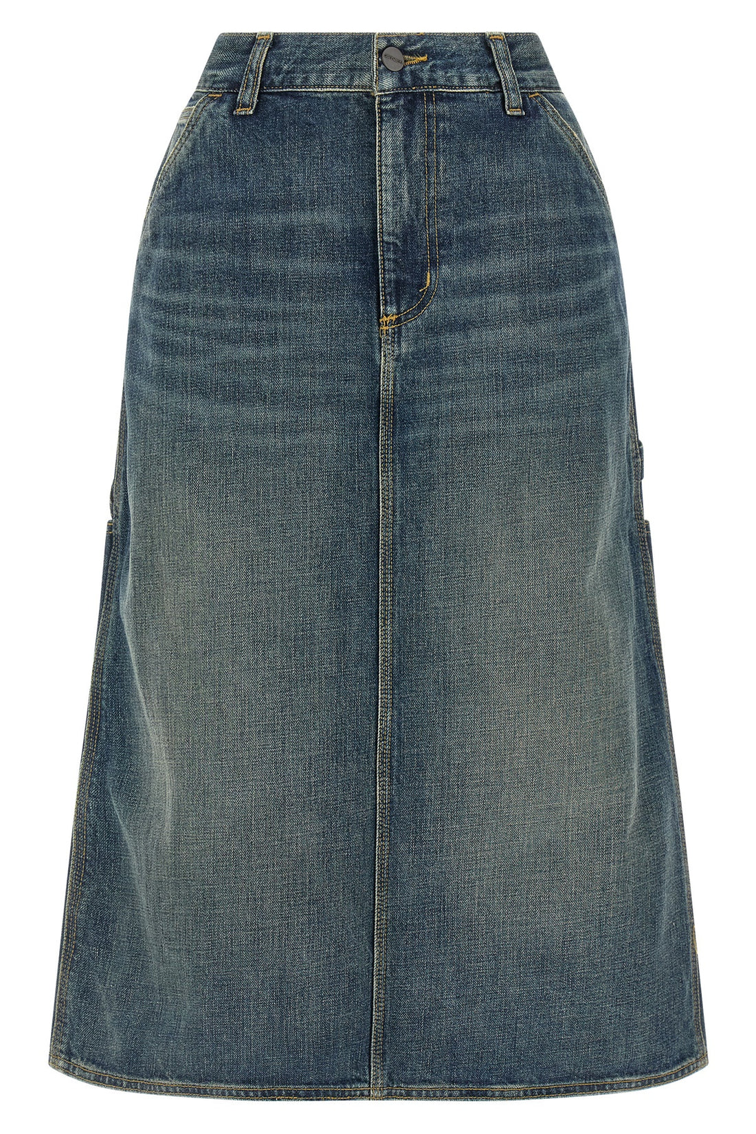 CARHARTT WIP S single knee midi skirt in heavy camano stonewashed cotton denim