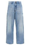 brandon single knee wide-leg denim jeans