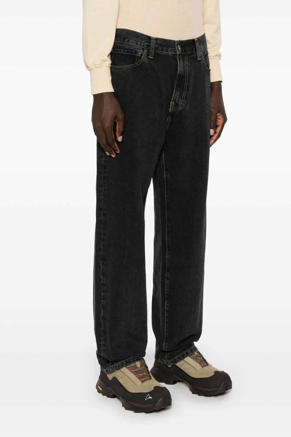 aaron jeans in durable smith stonewashed cotton denim