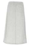 american script midi skirt in heavy brushed polyester-cotton jersey for a flee