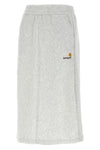 american script midi skirt in heavy brushed polyester-cotton jersey for a flee