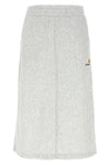 american script midi skirt in heavy brushed polyester-cotton jersey for a flee