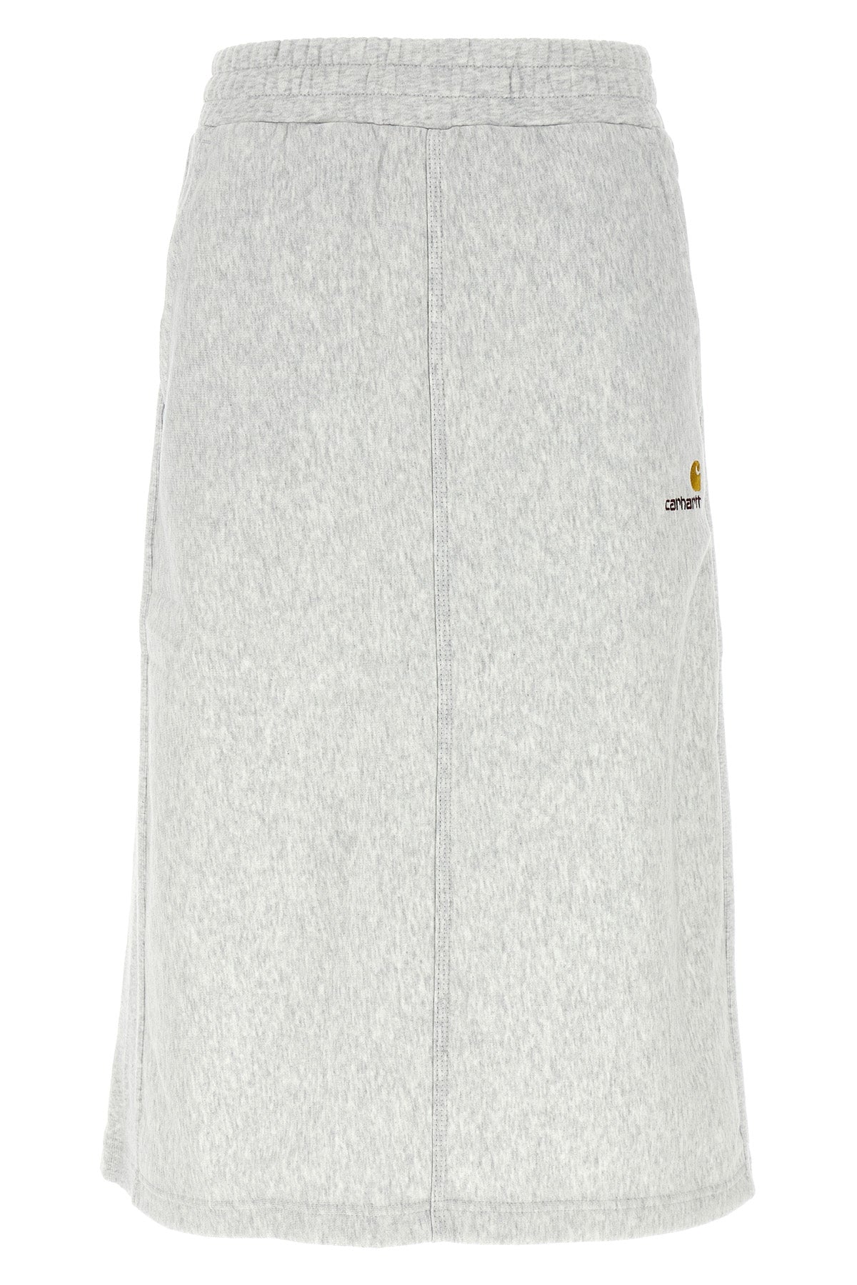american script midi skirt in heavy brushed polyester-cotton jersey for a flee