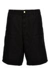 double knee cotton canvas bermuda shorts