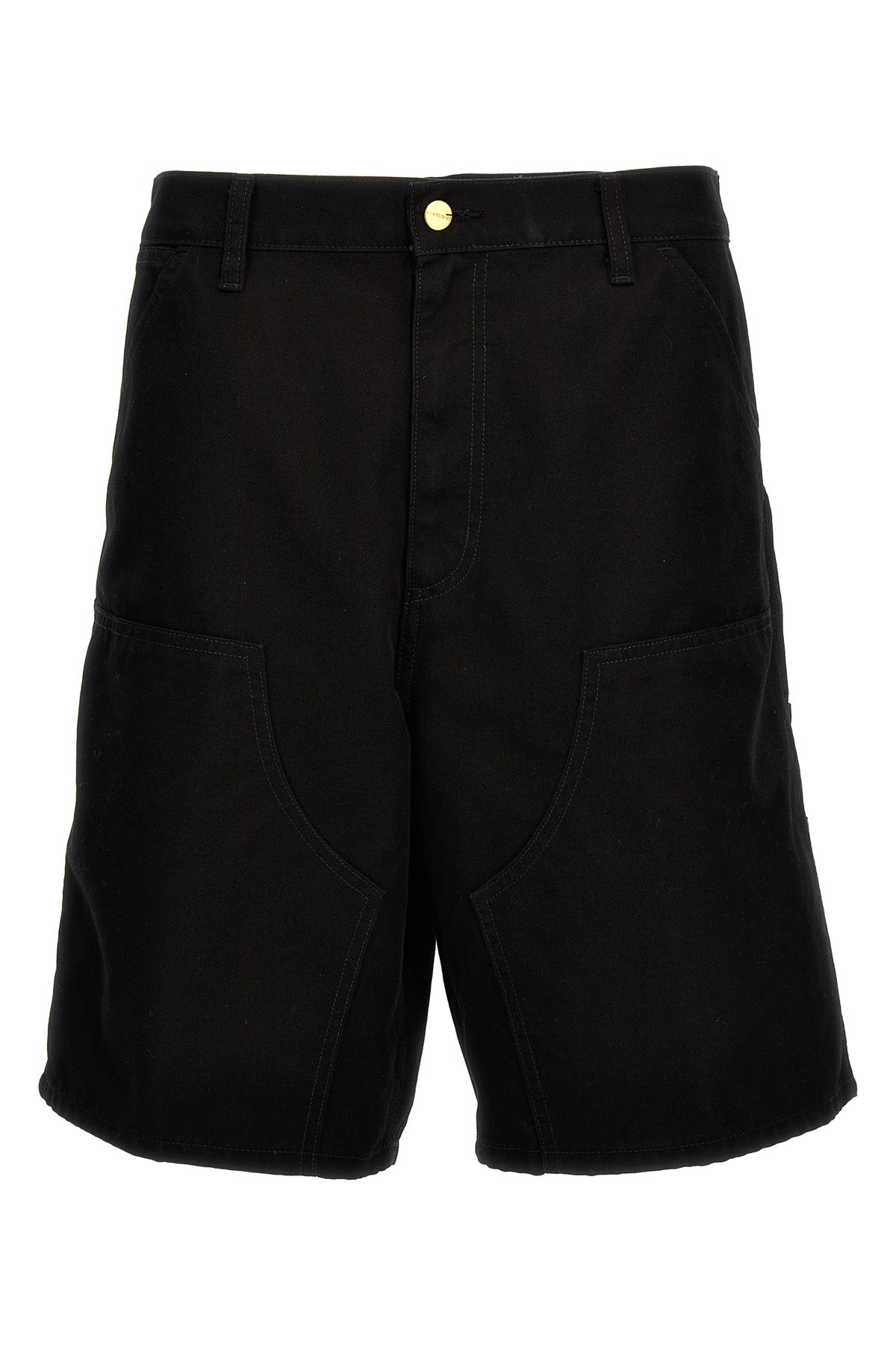 double knee cotton canvas bermuda shorts