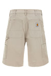 single knee cotton bermuda shorts