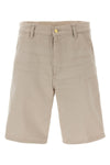 single knee cotton bermuda shorts